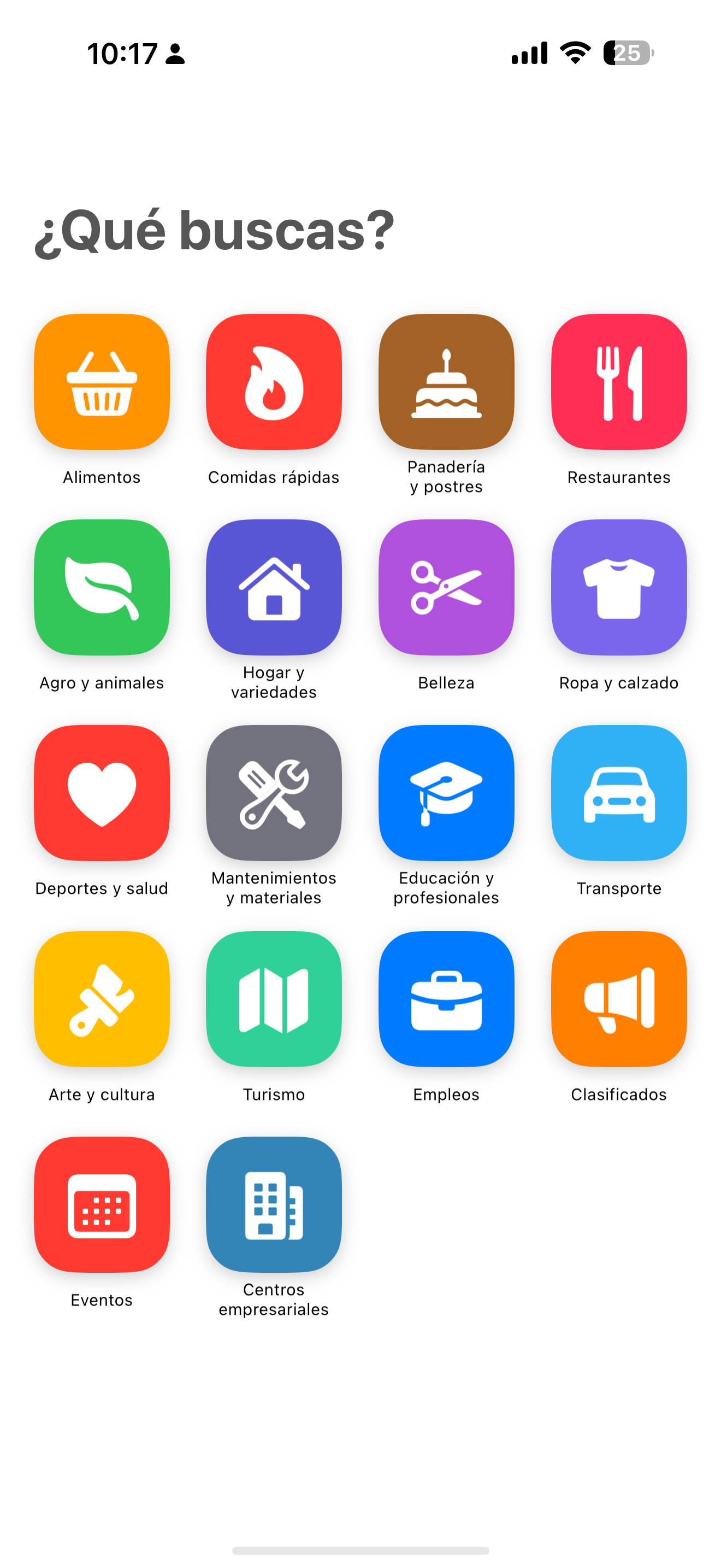 WorkStore — Categorías de servicios municipales